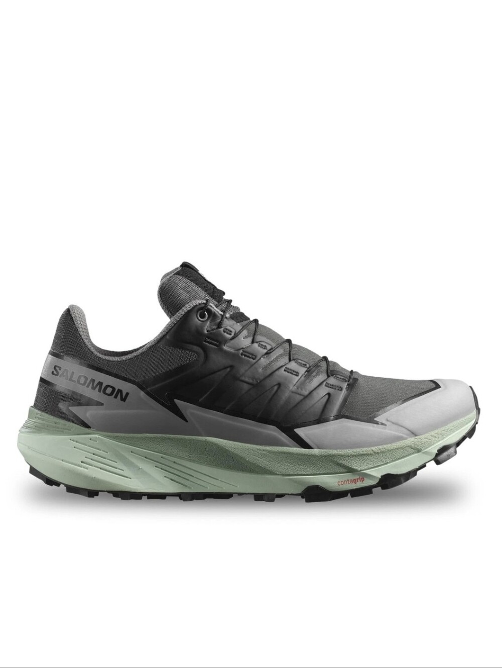 SALOMON Men's Black and Gray Trail Running Shoes Size 10